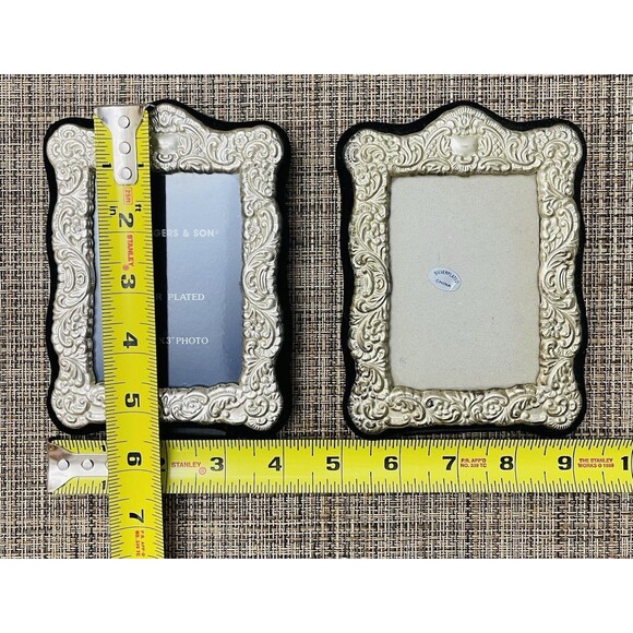 VTG WM. Rogers & Son Silver Plated Desktop Photo Frames 5x4" Lot of 2 - Picture 2 of 7